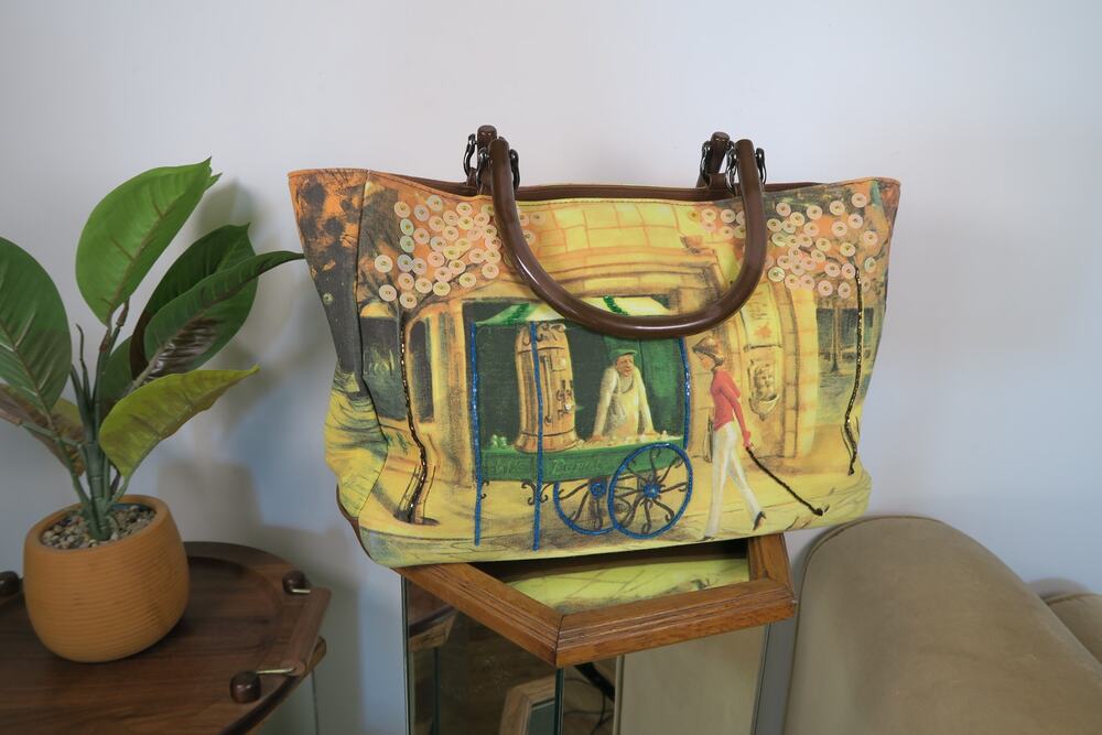Vintage Embellished Canvas Tote | St. John's Bay